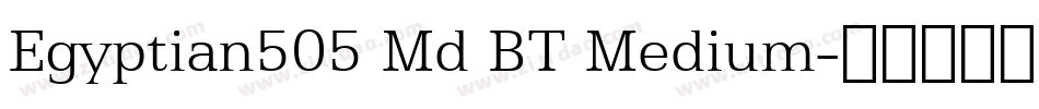Egyptian505 Md BT Medium字体转换